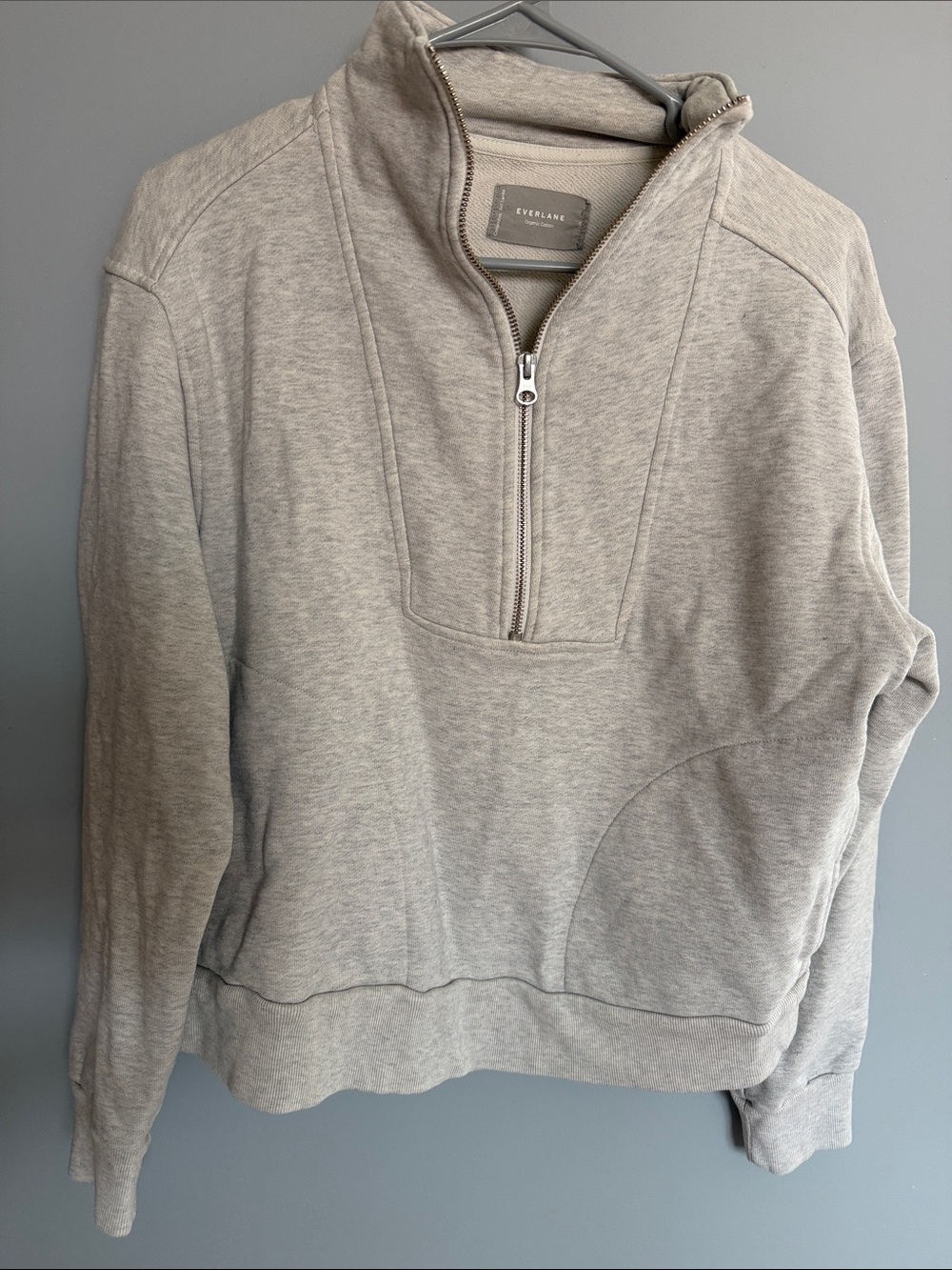 Everlane Women's Quarter-Zip Sweatshirt - Light Heather